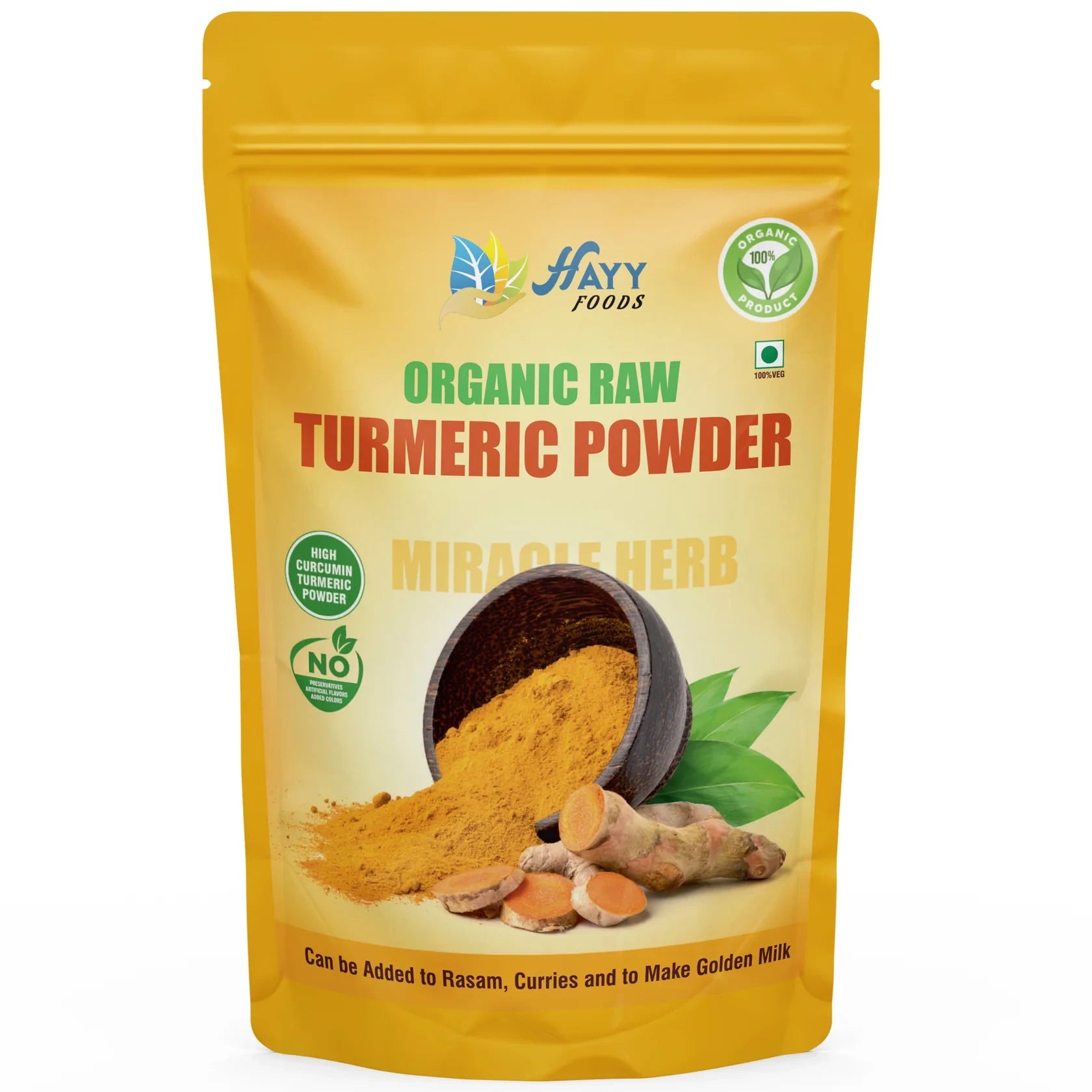 Organic Raw Turmeric Powder
